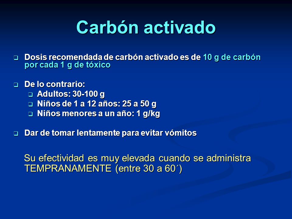 infección ocular por carbón activado